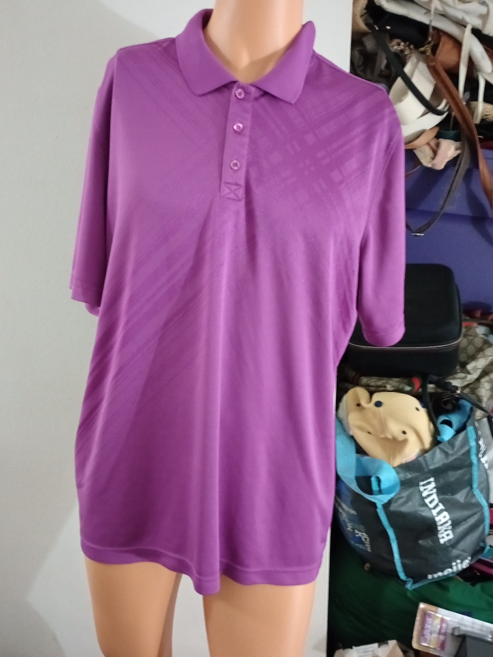 Fila Men's Purple Short-Sleeve Polo